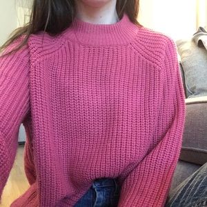 Mock neck Vero Moda magenta knit